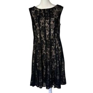 Level Eight Plus Knee Length Dress Size‎ 14W Black Lace 90s Grunge Romantic Goth